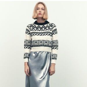 Zara “Jacquard” Knit Sweater
